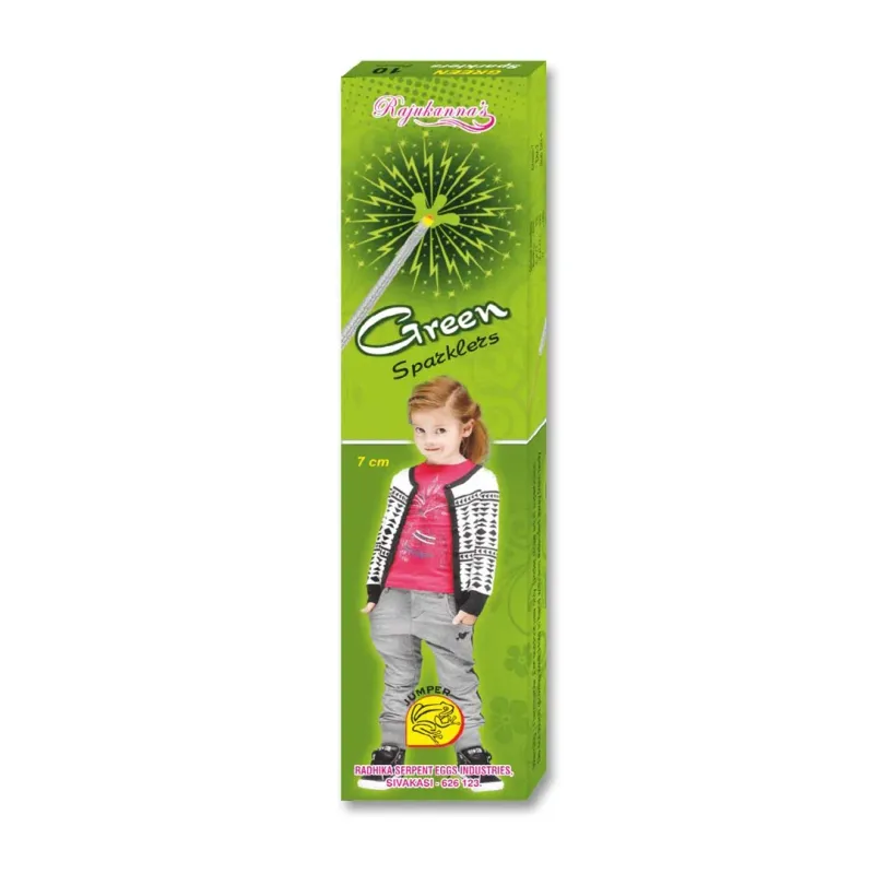 10cm Green Sparklers (10 pcs)